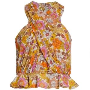 Veronica Beard size 12 NWOT floral print and a peplum top